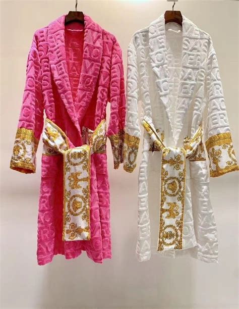 versace dressing gown white|alibaba Versace bathrobe.